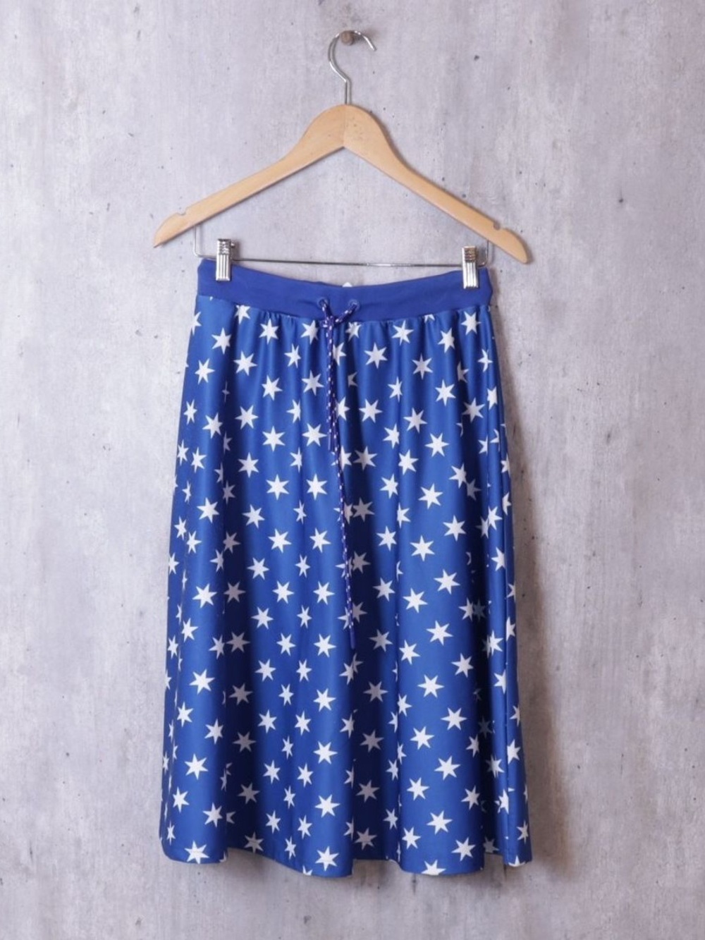 FARM Rio Blue Star-Print Midi Skirt